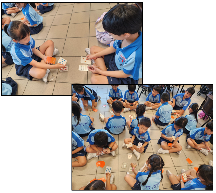 Using numeral cards to compare and order numbers